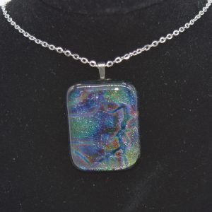 1x1.5 inch Abstract Dichroic Pendant