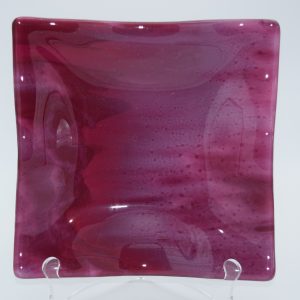 9x9 inch cranberry plate