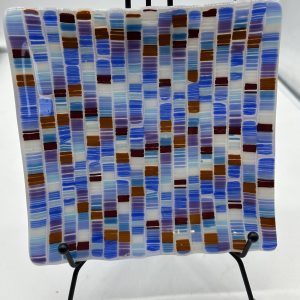 6.5x6.5 square striped plate