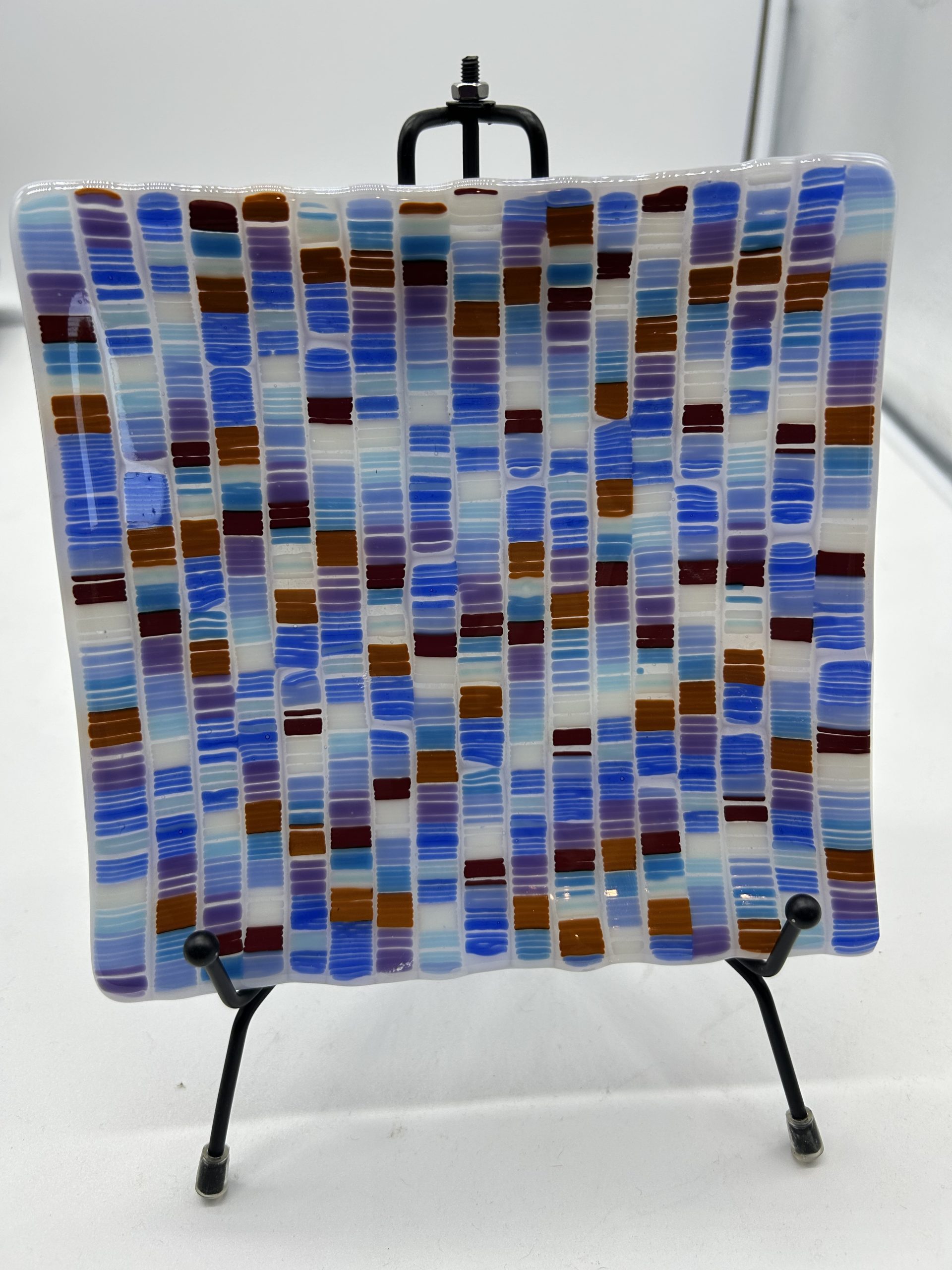 6.5x6.5 square striped plate